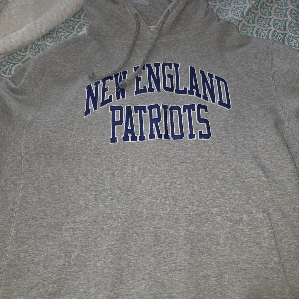 Mitchell & Ness Gray New England Patriots Hoodie
